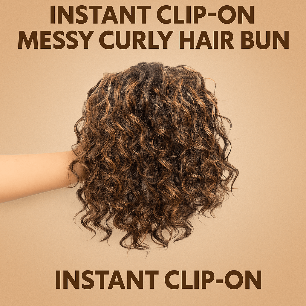 Curly Messy Hair Bun | Clip-In Faux Bun