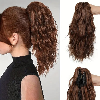18 Inch Clip-On Natural Blend Ponytail