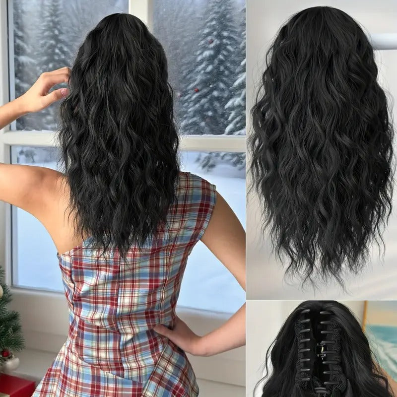 18 Inch Clip-On Natural Blend Ponytail