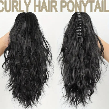 18 Inch Clip-On Natural Blend Ponytail