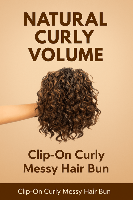 Curly Messy Hair Bun | Clip-In Faux Bun