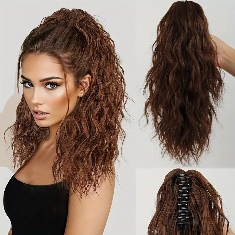 18 Inch Clip-On Natural Blend Ponytail