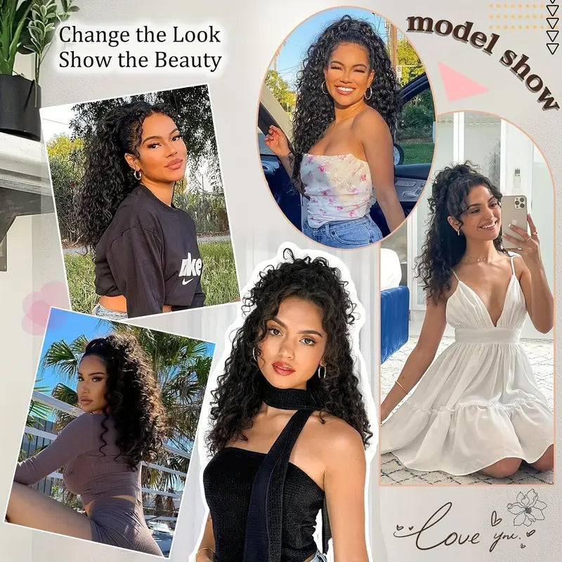 18 Inch Clip-On Natural Blend Ponytail