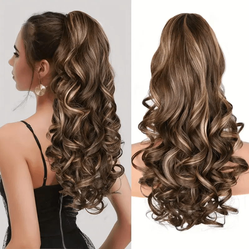 24 Claw Clip Long Wavy Ponytail Extension